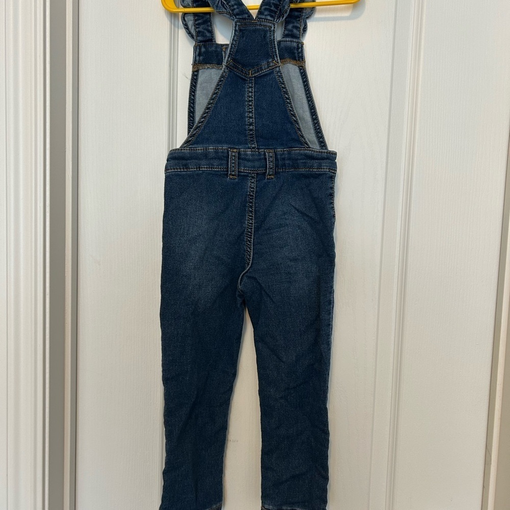 Joe Fresh Denim Ruffle Strap Overalls – Size 4T - Picture 2 of 3